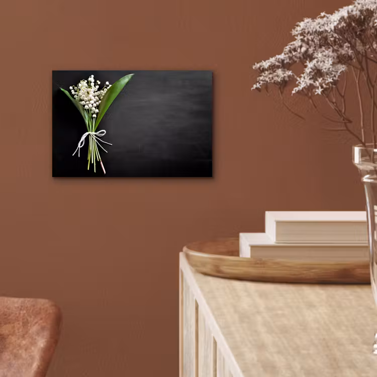 Aluminium schilderij - Lelietjes van dalen - Bloemen - Strik — 5