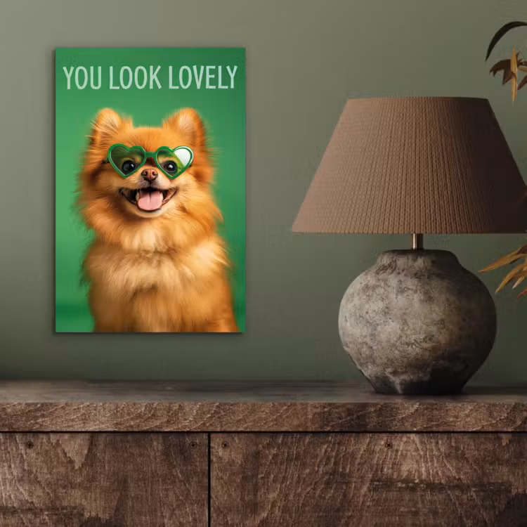 Aluminium schilderij - Hond - Zonnebril - Valentijn - Love — 3
