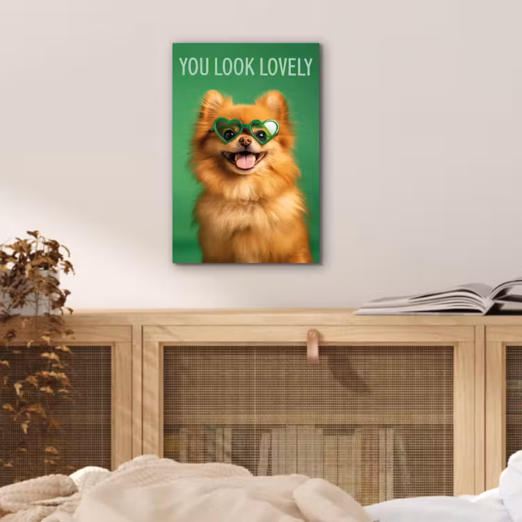 Aluminium schilderij - Hond - Zonnebril - Valentijn - Love — 4