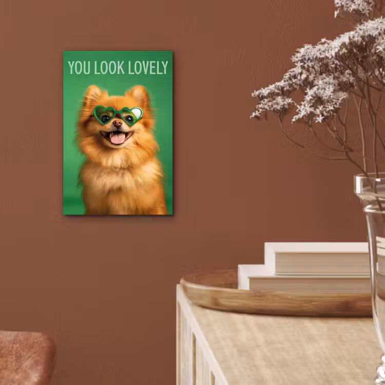 Aluminium schilderij - Hond - Zonnebril - Valentijn - Love — 5