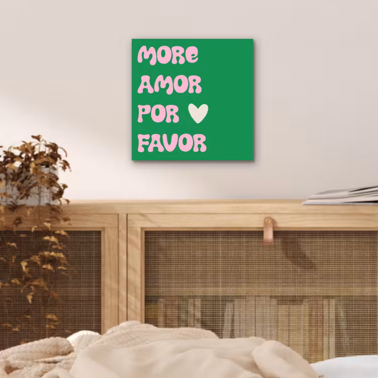 Aluminium schilderij - Amor - Valentijn - Groen - Tekst — 4