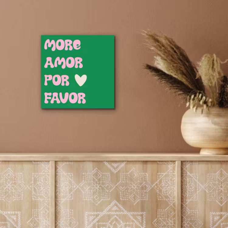 Aluminium schilderij - Amor - Valentijn - Groen - Tekst — 5