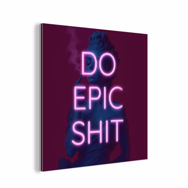 Aluminium schilderij - Buste - Neon - LED - Letters — 1
