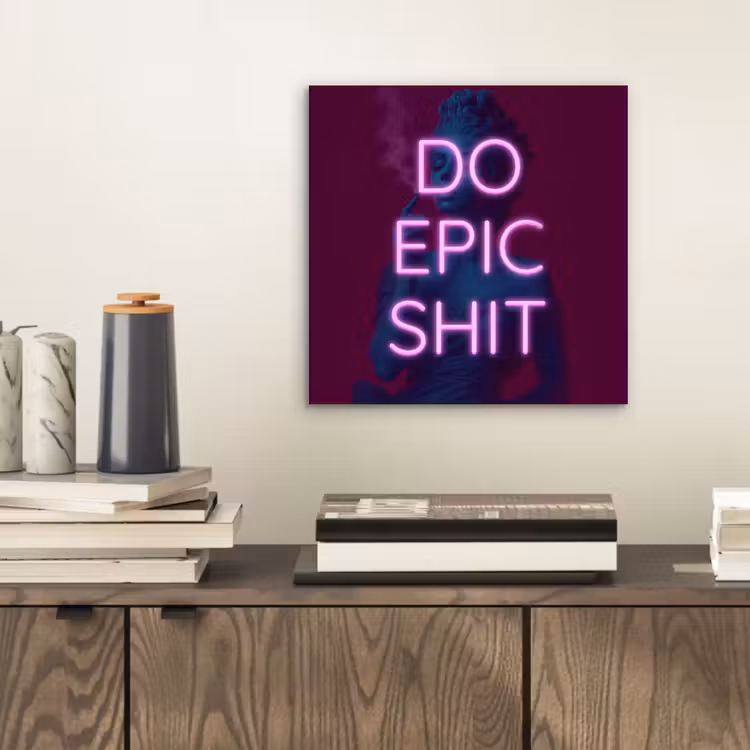 Aluminium schilderij - Buste - Neon - LED - Letters — 2