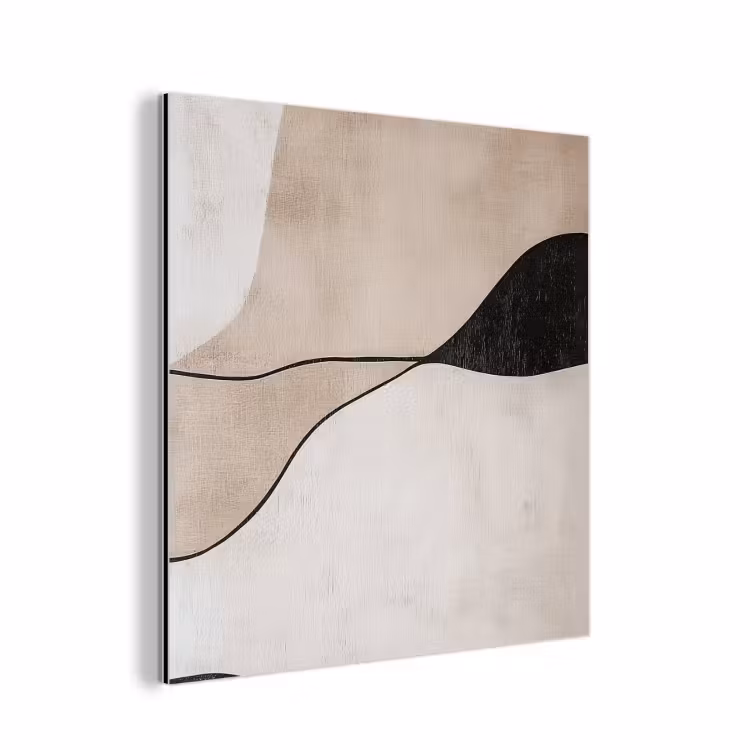Aluminium schilderij - Contourlijnen - Abstracte landschap — 1