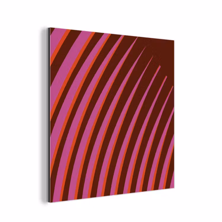 Aluminium schilderij - Lijnen - Rood - Beweging — 1