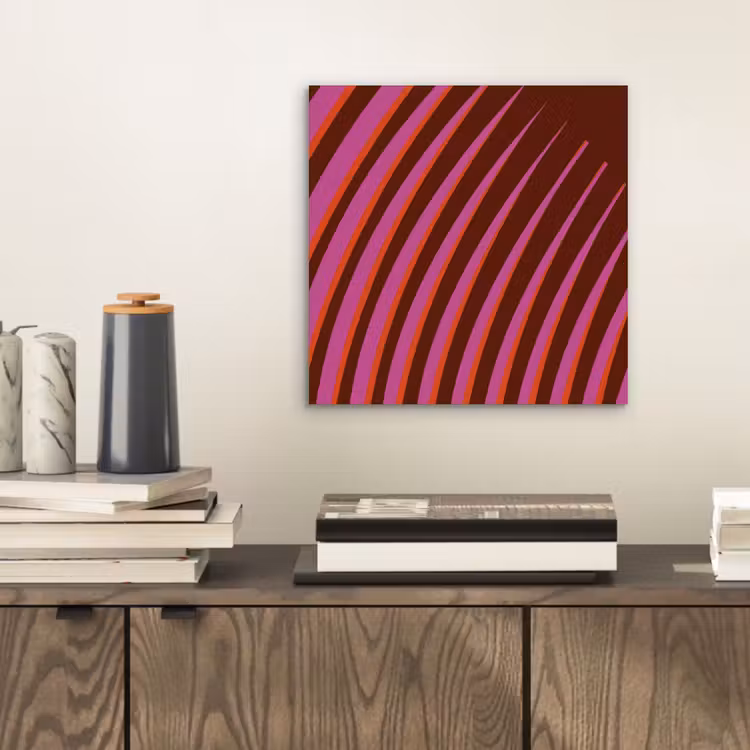 Aluminium schilderij - Lijnen - Rood - Beweging — 2