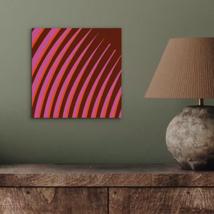Aluminium schilderij - Lijnen - Rood - Beweging — 3