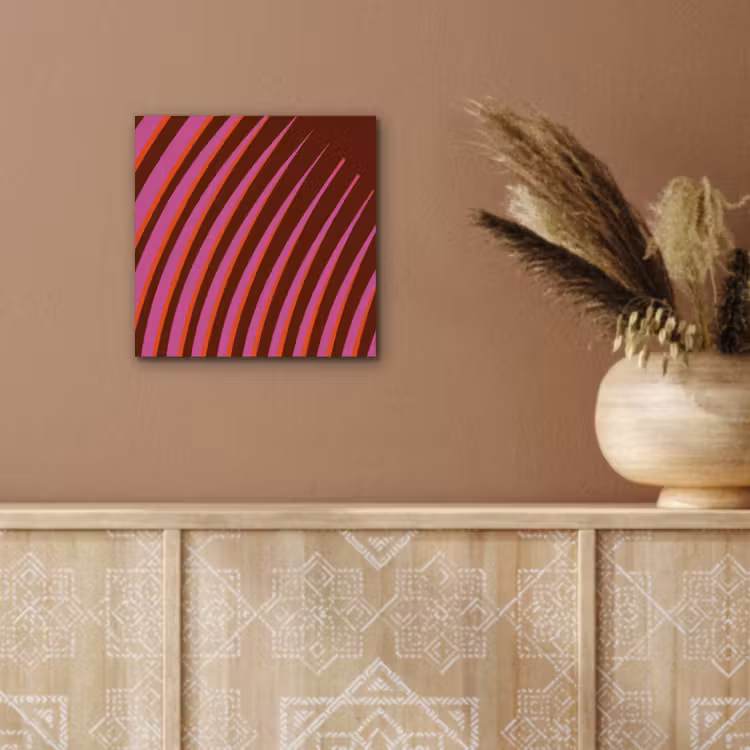 Aluminium schilderij - Lijnen - Rood - Beweging — 5