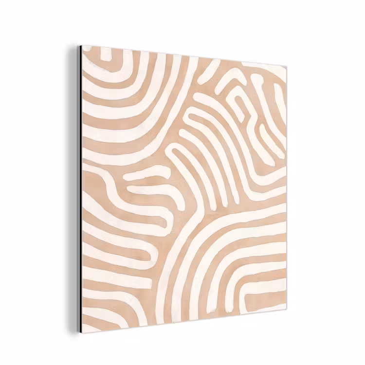 Aluminium schilderij - Beige - Aardspatroon — 1