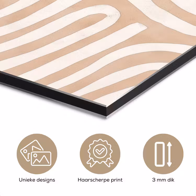 Aluminium schilderij - Beige - Aardspatroon — 7