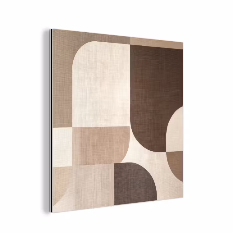 Aluminium schilderij - Geometrisch - Geweven structuur - Modern — 1