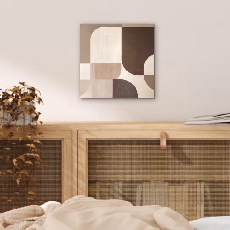 Aluminium schilderij - Geometrisch - Geweven structuur - Modern — 4