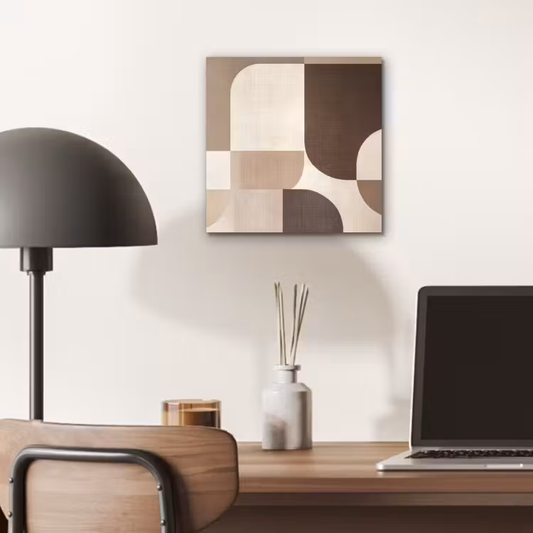 Aluminium schilderij - Geometrisch - Geweven structuur - Modern — 6