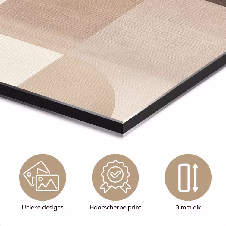 Aluminium schilderij - Geometrisch - Geweven structuur - Modern — 7