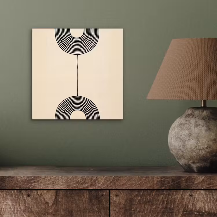 Aluminium schilderij - Geometrische bogen - Minimalistisch - Symmetrisch — 3