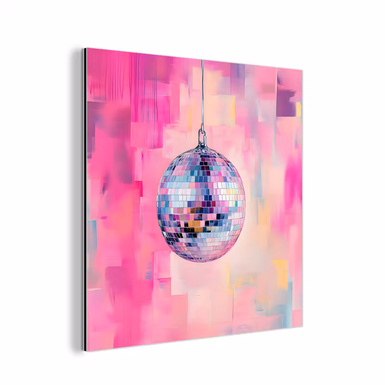 Aluminium schilderij - Discobal - Pink - Verf — 1