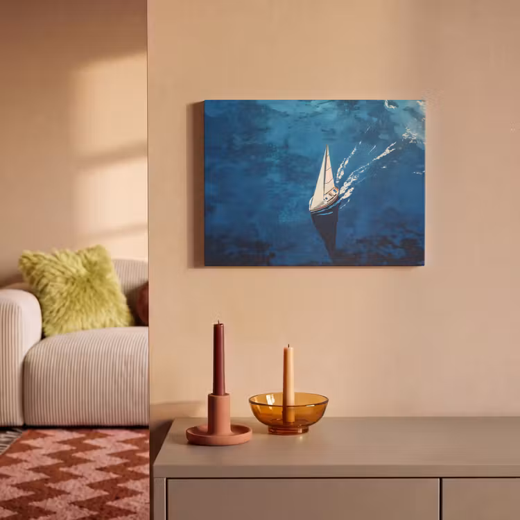 Akoestisch schilderij - Zeilboot - Water - Abstract - Schaduw — 2