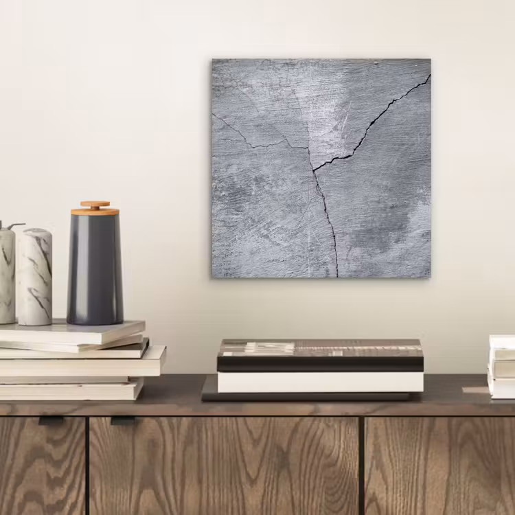 Aluminium schilderij - Beton - Grijs - Scheur — 2
