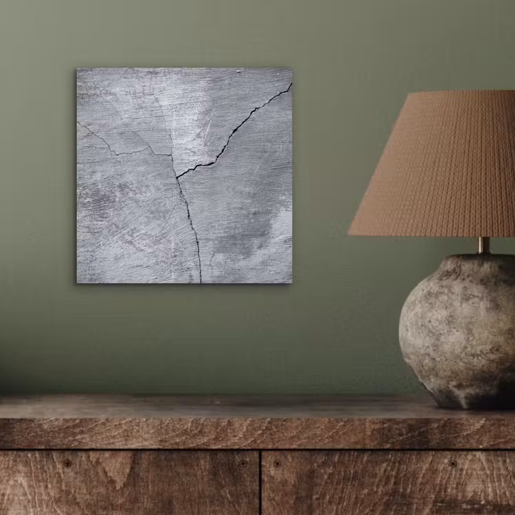 Aluminium schilderij - Beton - Grijs - Scheur — 3