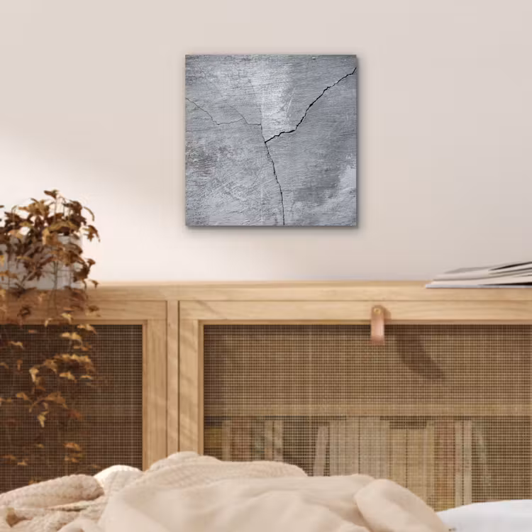 Aluminium schilderij - Beton - Grijs - Scheur — 4