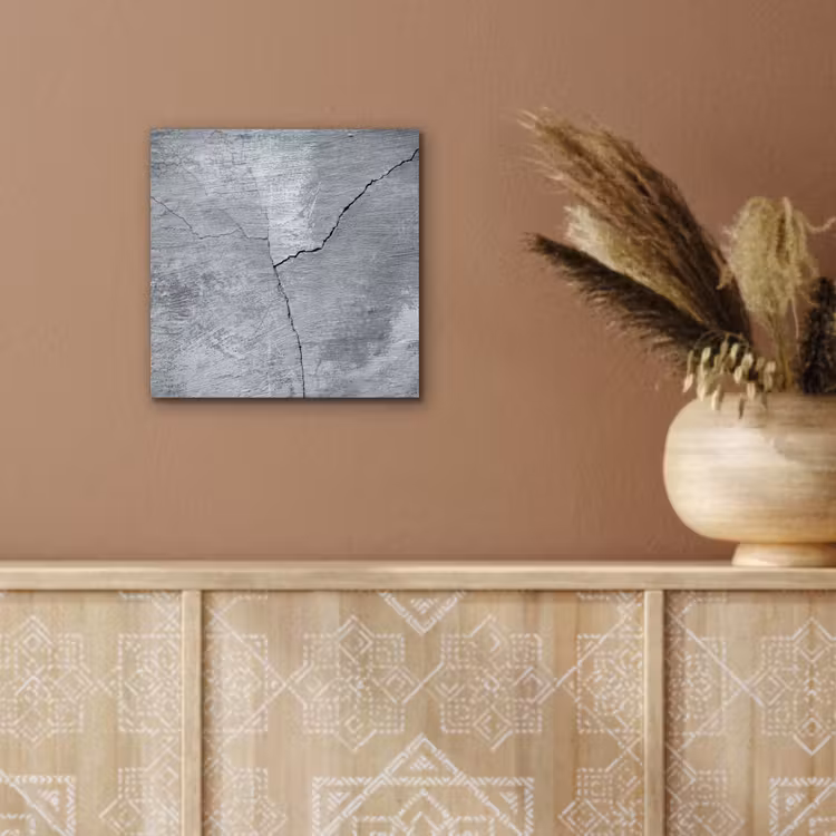 Aluminium schilderij - Beton - Grijs - Scheur — 5