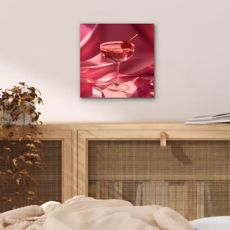 Aluminium schilderij - Cocktail - Pink - Luxe — 4