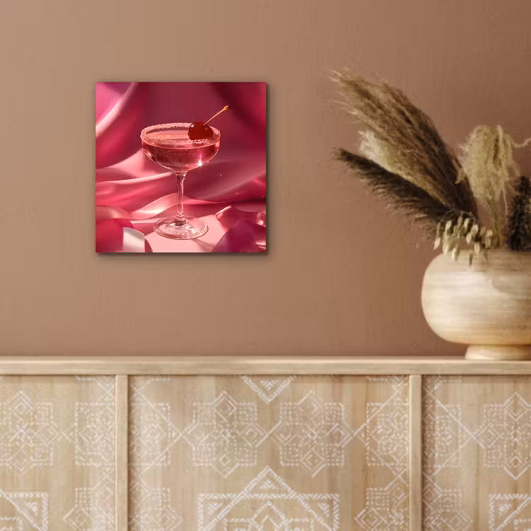 Aluminium schilderij - Cocktail - Pink - Luxe — 5