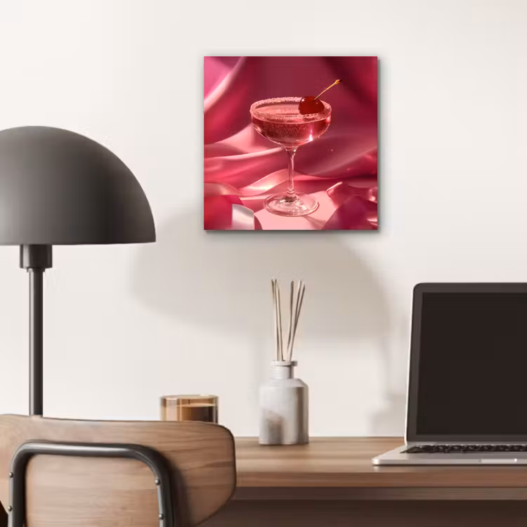 Aluminium schilderij - Cocktail - Pink - Luxe — 6