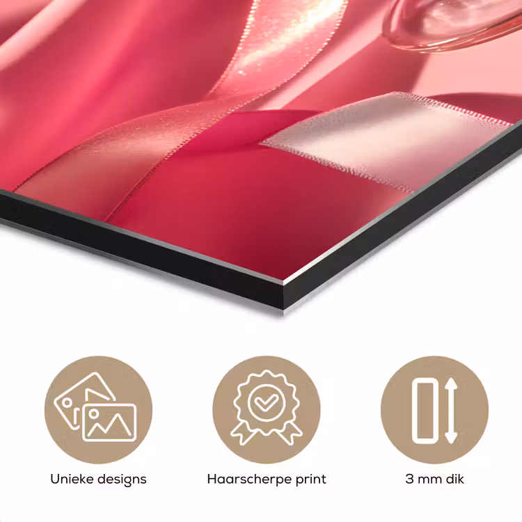 Aluminium schilderij - Cocktail - Pink - Luxe — 7