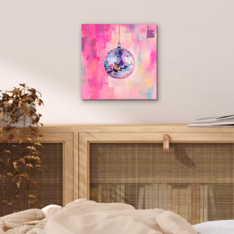 Aluminium schilderij - Discobal - Pink - Verf — 4