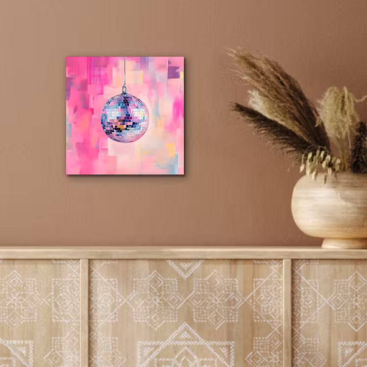 Aluminium schilderij - Discobal - Pink - Verf — 5