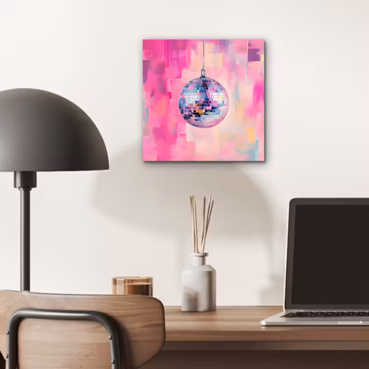 Aluminium schilderij - Discobal - Pink - Verf — 6