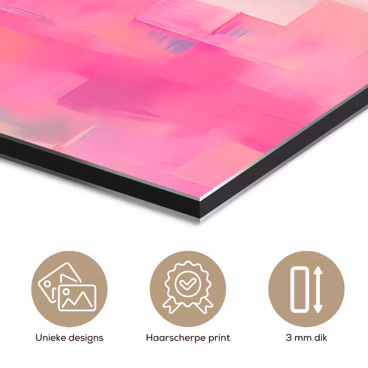 Aluminium schilderij - Discobal - Pink - Verf — 7
