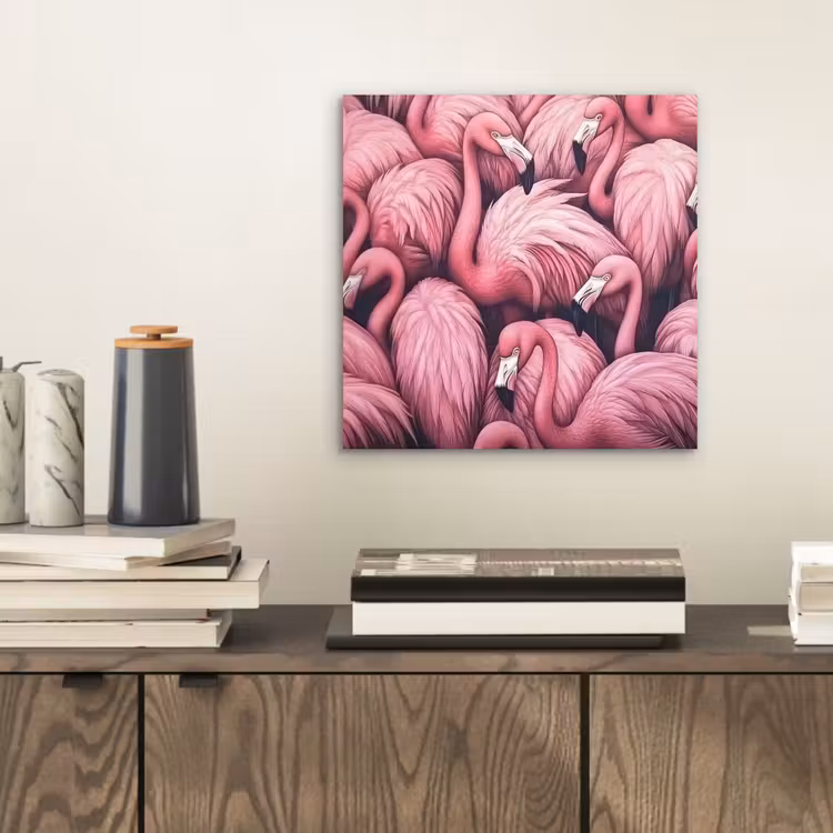 Aluminium schilderij - Flamingo - Roze - Dieren — 2