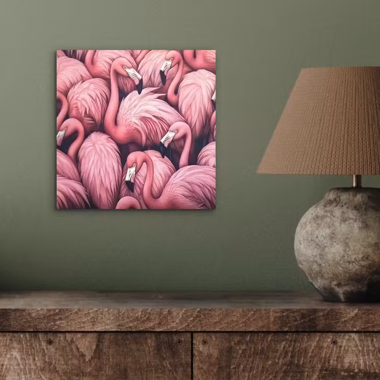Aluminium schilderij - Flamingo - Roze - Dieren — 3