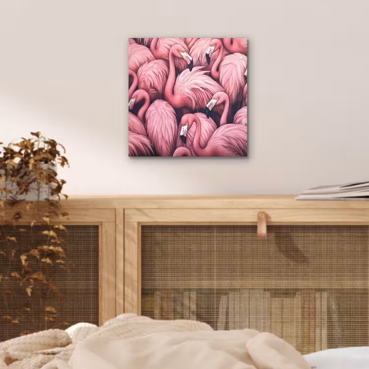 Aluminium schilderij - Flamingo - Roze - Dieren — 4