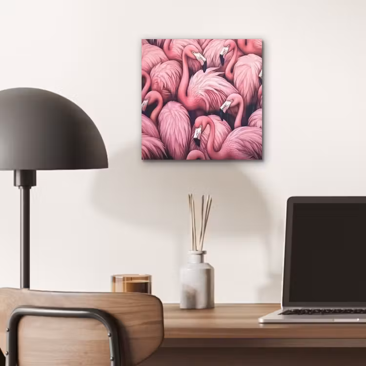 Aluminium schilderij - Flamingo - Roze - Dieren — 6