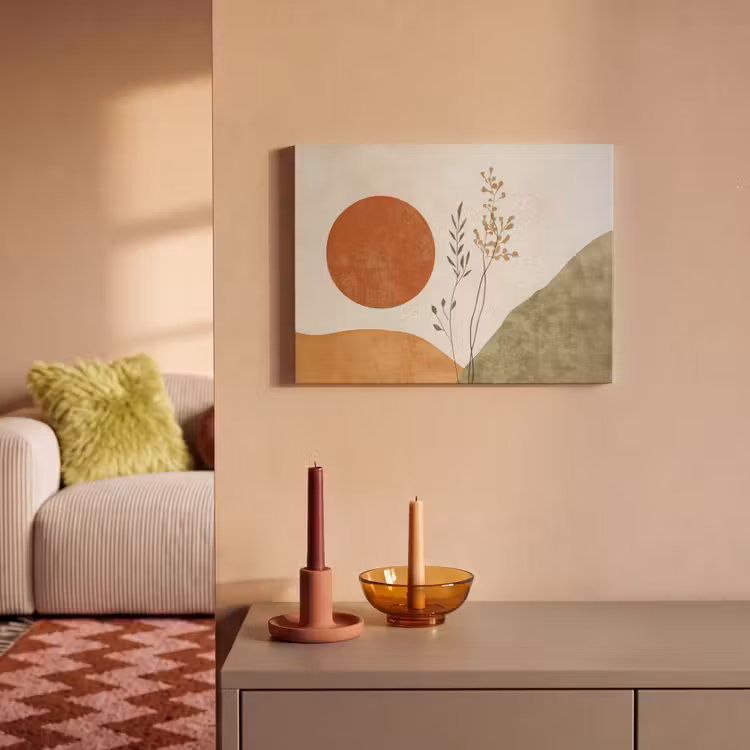 Akoestisch schilderij - Zon - Abstract - Takken - Oranje — 2