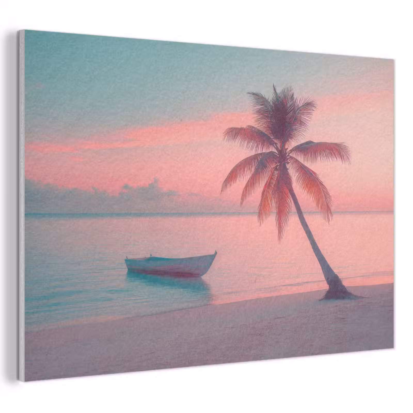 Akoestisch schilderij - Zee - Boot - Zonsondergang — 1