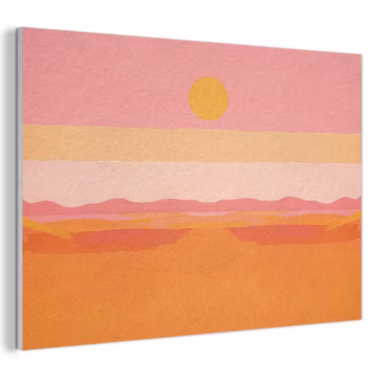 Akoestisch schilderij - Zon - Abstract - Landschap - Oranje — 1