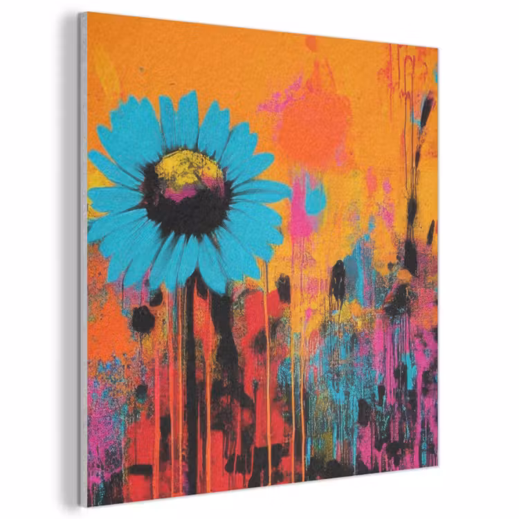 Akoestisch schilderij - Zonnebloemen - Abstract - Oranje — 1