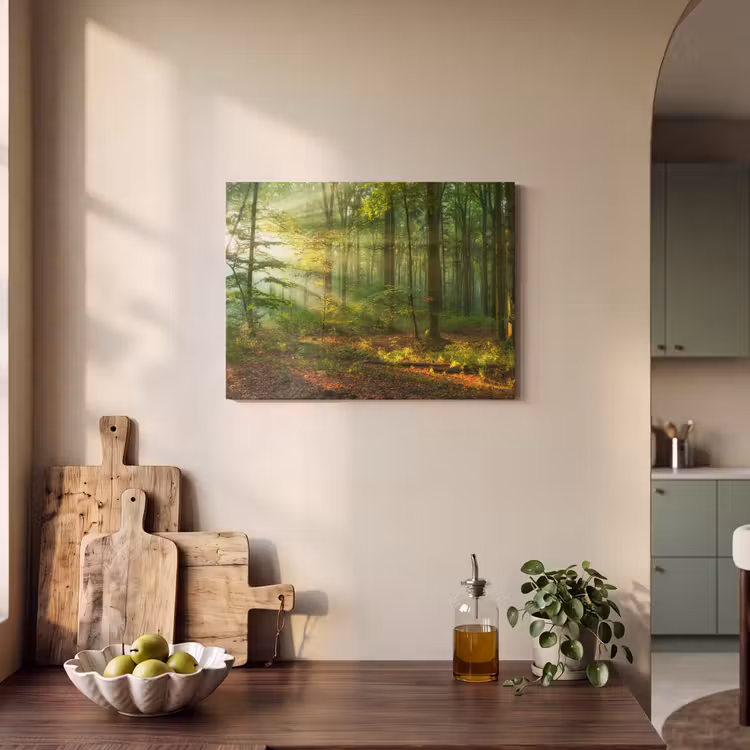 Akoestisch schilderij - Zon - Bos - Bomen - Natuur - Herfst — 3