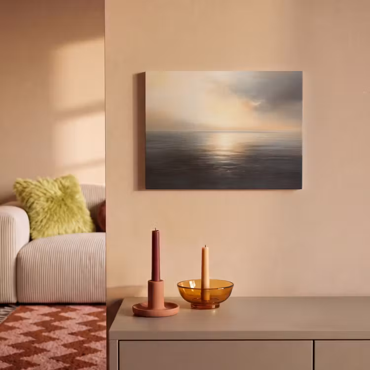 Akoestisch schilderij - Zon - Horizon - Zee — 2