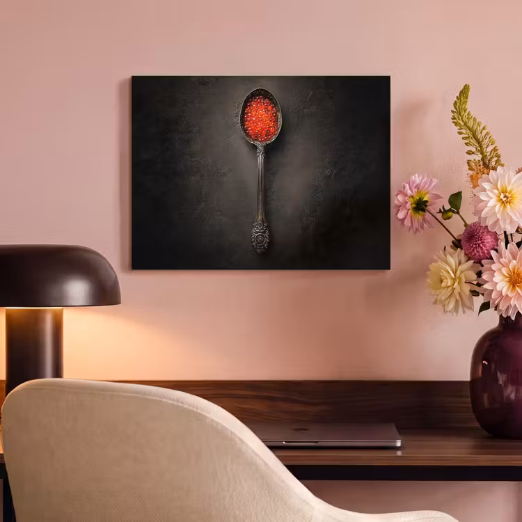 Akoestisch schilderij - Zwart - Lepel - Caviar — 4