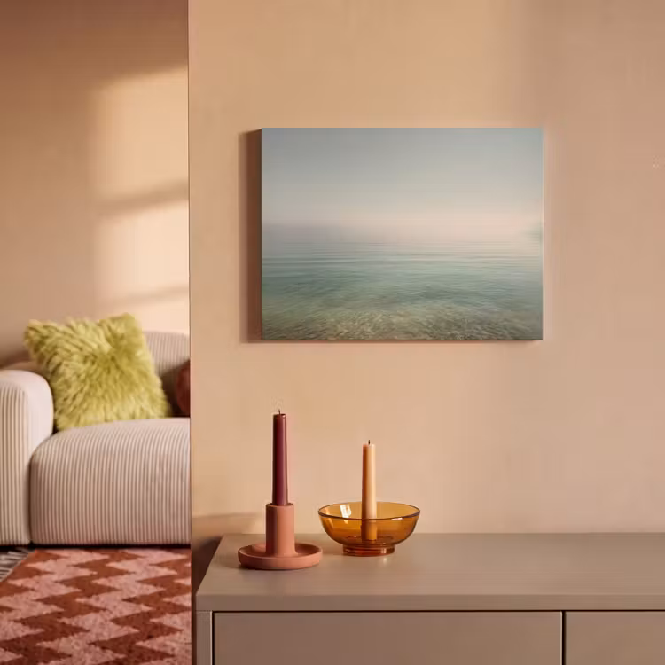 Akoestisch schilderij - Zee - Horizon - Blauw - Mist — 2