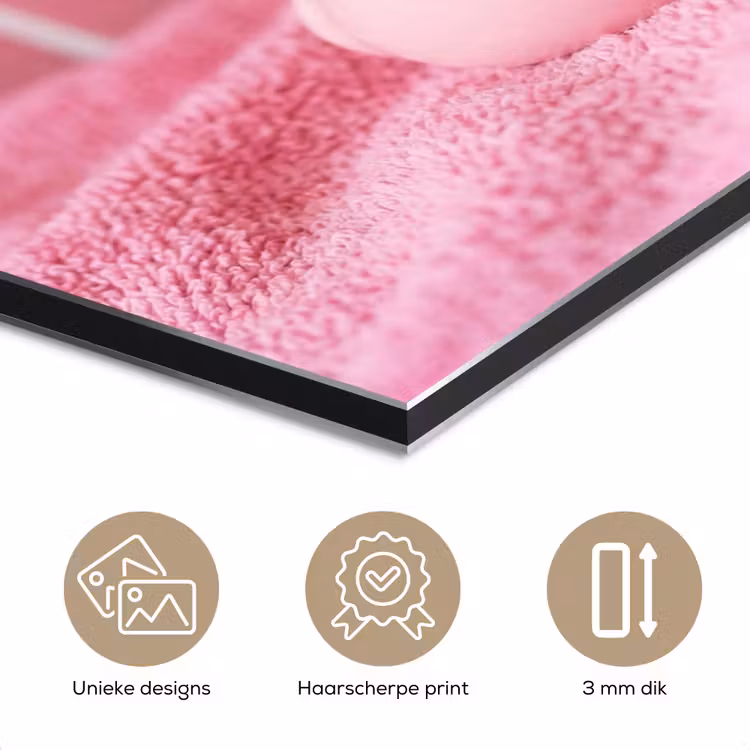 Aluminium schilderij - Badeend -Strik - Roze — 7
