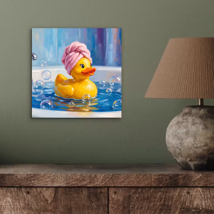 Aluminium schilderij - Creatief - Badeend - Kleurrijk — 3