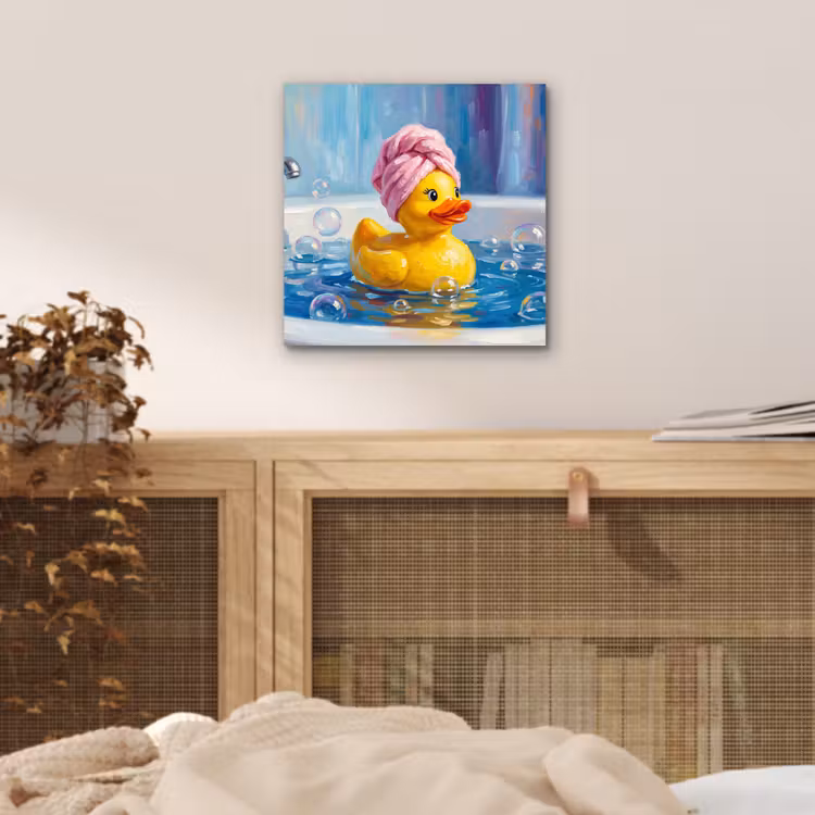Aluminium schilderij - Creatief - Badeend - Kleurrijk — 4