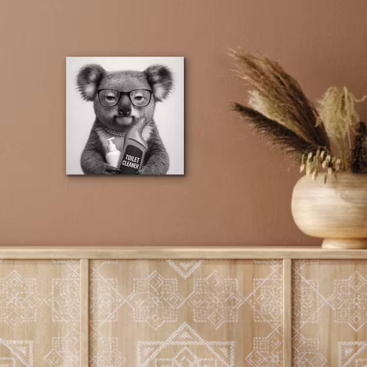 Aluminium schilderij - Koala - Bril - Toilet — 5